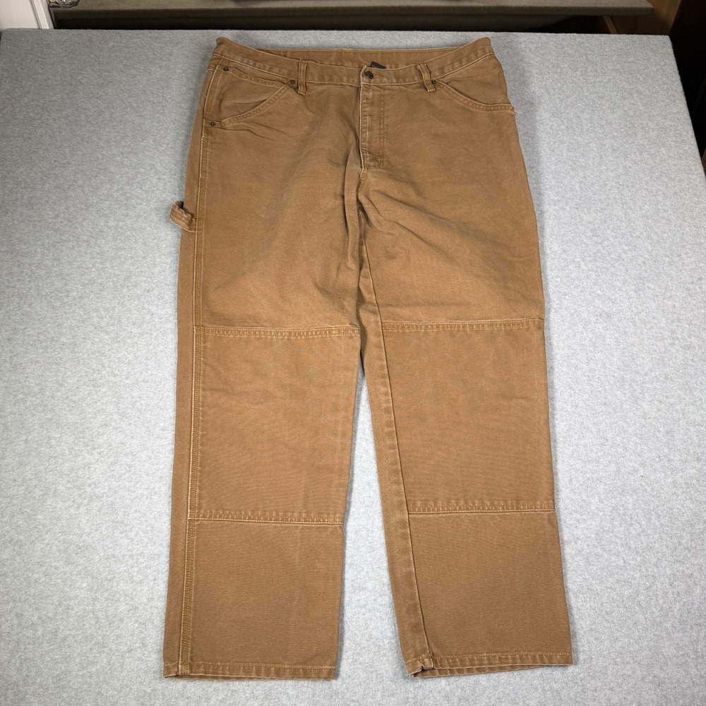 Lot Of 2 Vintage Guide Gear Mens 40x30 Double Knee Cotton Canvas Carpenter Pants - Picture 9 of 16